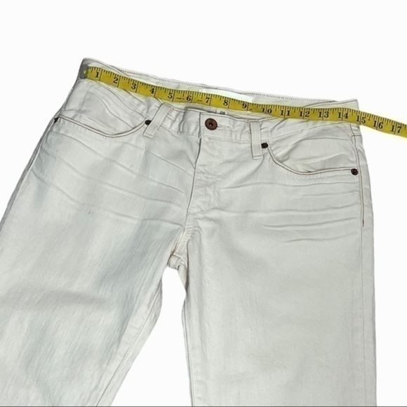 Anthropologie Paper Denim & Cloth ivory low rise straight leg jeans size 6 28 - Picture 3 of 11